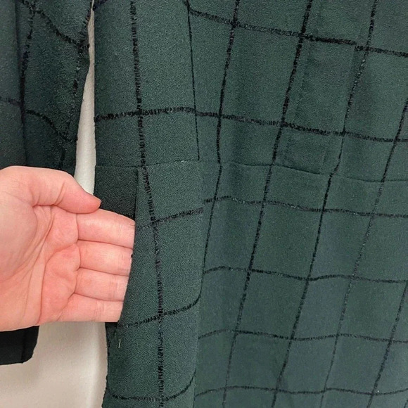 COS Windowpane Plaid Button Down Shirt Dress - Business Casual Knee Length - Picture 3 of 5